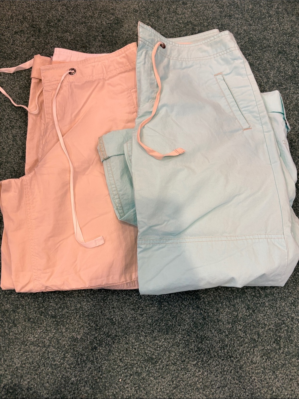 Gap‎ Women Size 4 Cargo Roll Cuff Pants Bundle Seafoam Khaki Utility Y2K